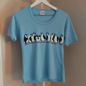 Vtg Niagara Falls T-Shirt Penguins Novelty Animal Shirt Medium Harvey Woods